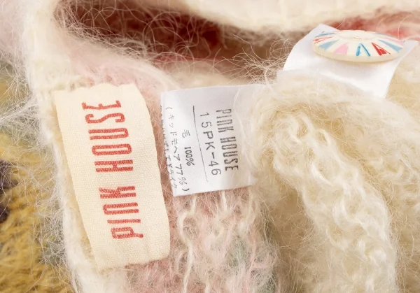 ピンクハウスPINK HOUSE モヘアウールローゲージニットカーディガン オフM位 K-134520_020