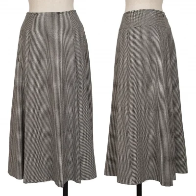Max Mara WEEKEND Houndstooth Wool Flare Skirt