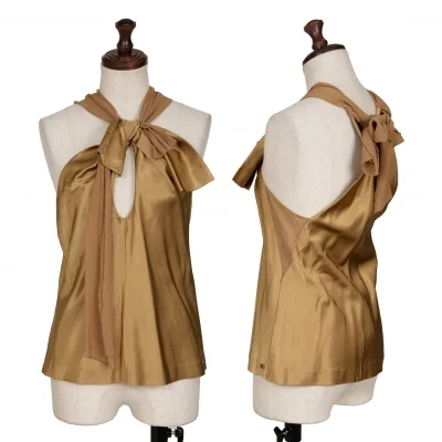 SONIA RYKIEL Silk Ribbon Sleeveless Shirt