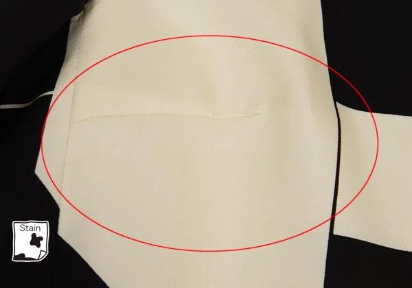 エルメスHERMES シルク幾何学柄ノーカラーワンピース オフ黒38 K-134534_004