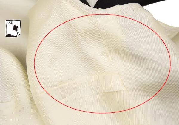 エルメスHERMES シルク幾何学柄ノーカラーワンピース オフ黒38 K-134534_016
