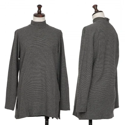 HIROKO KOSHINO Stripe Turtle Neck T Shirt