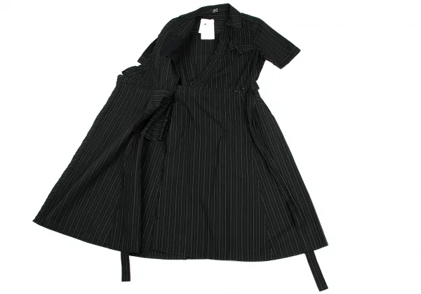A/T Stripe Cotton Cache-coeur Dress K-134589_011