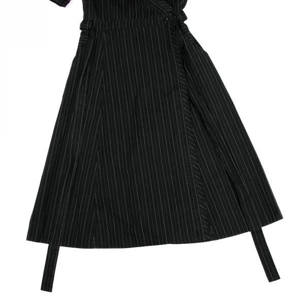 A/T Stripe Cotton Cache-coeur Dress K-134589_008