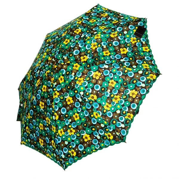 アナスイANNA SUI フラワーイラストプリント日傘 F 黒緑 (K-134601)