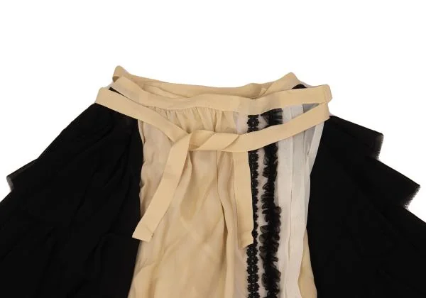 COMME des GARCONS Transfer Print Frill Design Wrap Skirt K-134616_004