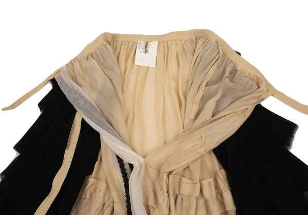 COMME des GARCONS Transfer Print Frill Design Wrap Skirt K-134616_006