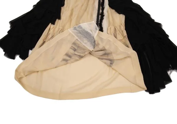 COMME des GARCONS Transfer Print Frill Design Wrap Skirt K-134616_012