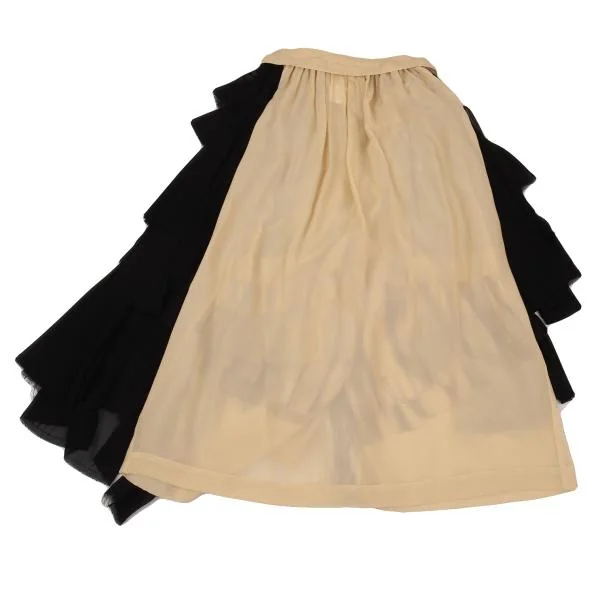 COMME des GARCONS Transfer Print Frill Design Wrap Skirt K-134616_013