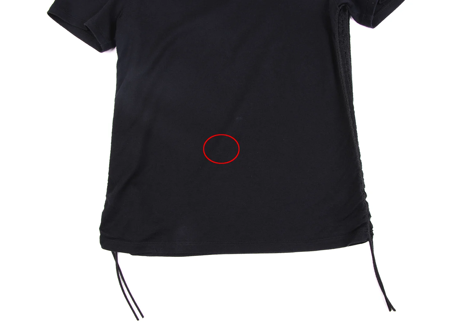イッセイミヤケ ホワイトレーベルISSEY MIYAKE WHITE LABEL サイドギャザーデザインTシャツ 黒2 【レディース】 イッセイミヤケ ホワイトレーベルISSEY MIYAKE WHITE LABEL