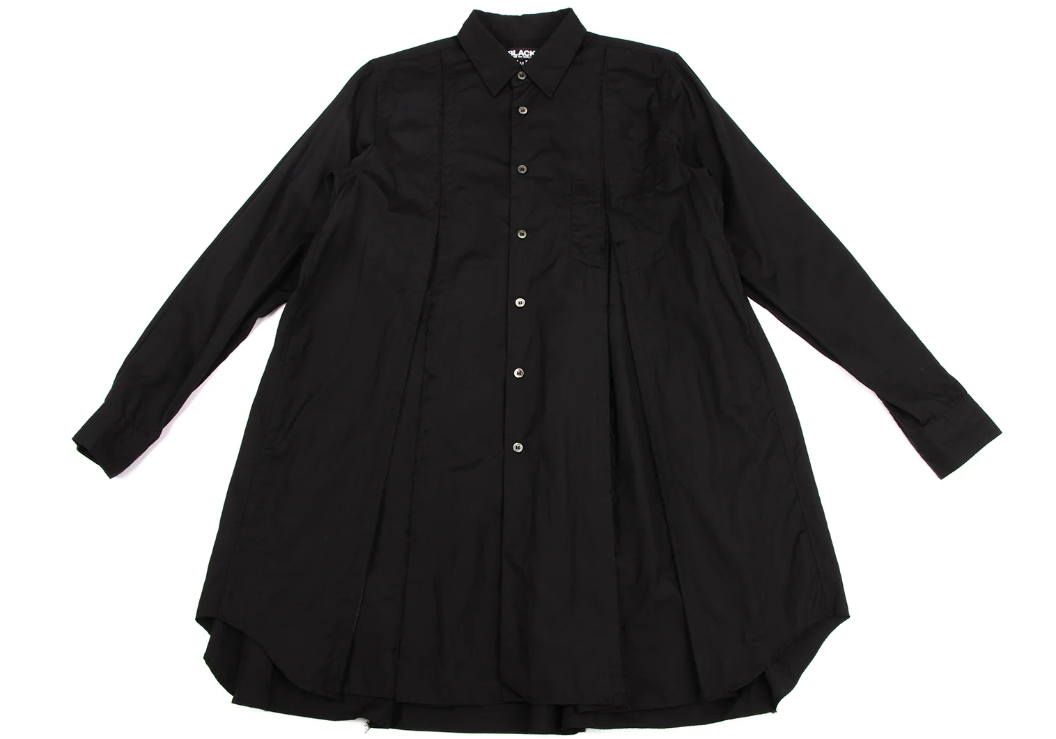 ブラック コムデギャルソン　ロングシャツ ブラックコムデギャルソンBLACK COMME des GARCONSカッティング