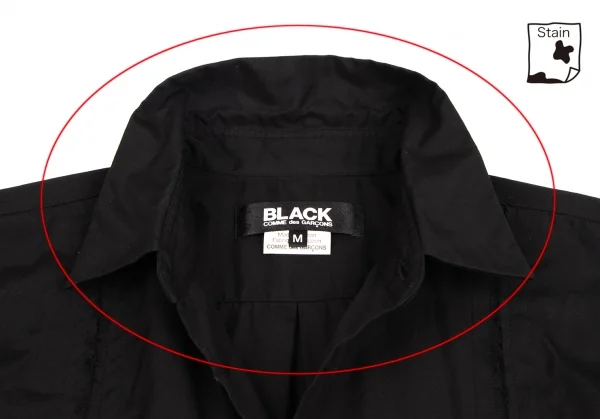 BLACK コムデギャルソン 1G-B003 ベルト ロング丈シャツ 黒 XL ブラックコムデギャルソンBLACK COMME des GARCONSカッティング