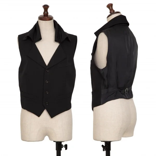 COMME des GARCONS Wool Design Collar Vest Black M K-134694_001