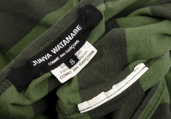 ジュンヤワタナベ コムデギャルソンJUNYA WATANABE COMME des GARCONS インサイドアウトボーダーカットソー 緑S K-134700_013