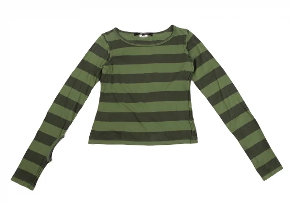 ジュンヤワタナベ コムデギャルソンJUNYA WATANABE COMME des GARCONS インサイドアウトボーダーカットソー 緑S K-134700_002