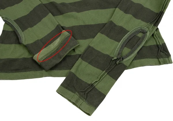 ジュンヤワタナベ コムデギャルソンJUNYA WATANABE COMME des GARCONS インサイドアウトボーダーカットソー 緑S K-134700_005