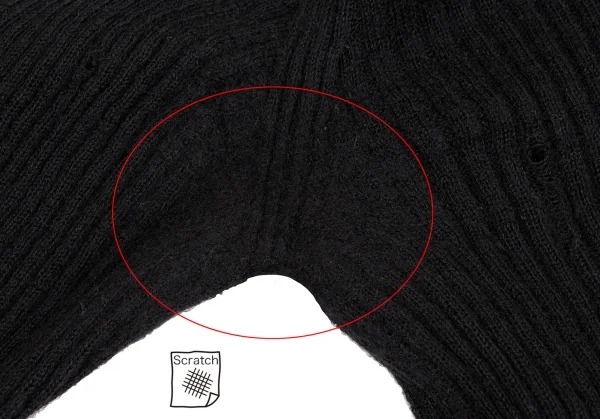 tricot COMME des GARCONS Destroy Design Rib Knit Sweater K-134710_005