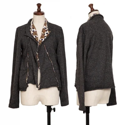 tricot COMME des GARCONS Flower Dot Lining Switching Knit Jacket
