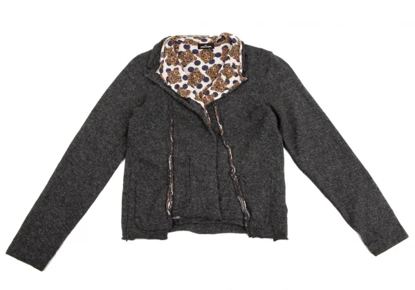 tricot COMME des GARCONS Flower Dot Lining Switching Knit Jacket K-134711_002