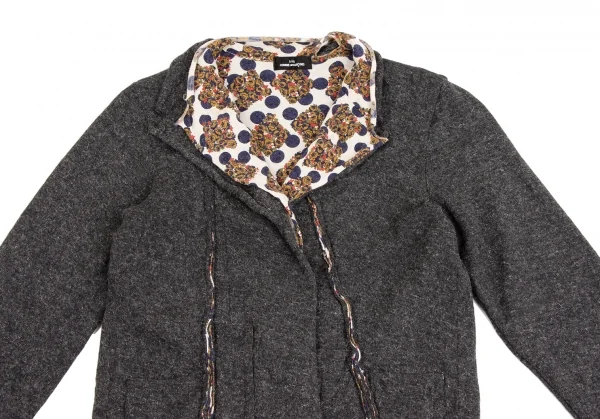 tricot COMME des GARCONS Flower Dot Lining Switching Knit Jacket K-134711_003