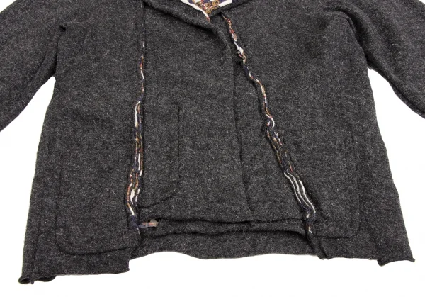tricot COMME des GARCONS Flower Dot Lining Switching Knit Jacket K-134711_009