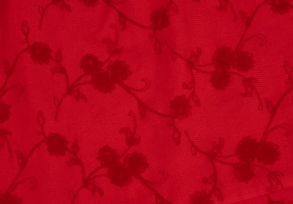 トリココムデギャルソンtricot COMME des GARCONSフラワーフロッキープリントウールスカート 赤M K-134714_008