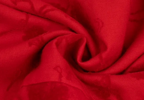 トリココムデギャルソンtricot COMME des GARCONSフラワーフロッキープリントウールスカート 赤M K-134714_009