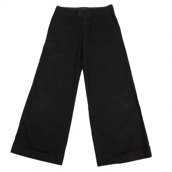 tricot COMME des GARCONS Cotton Linen Canvas Wide Pants Black M K-134718_001