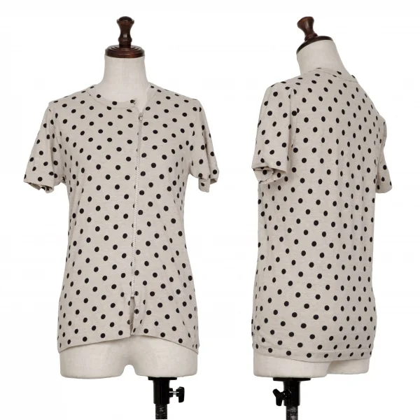 robe de chambre COMME des GARCONS Dot Printed Zip T Shirt Beige S-M K-134722_001