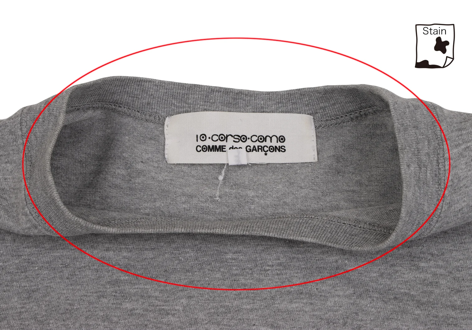 comme de garçon corso como tee COMME des GARÇONS x 10 CORSO COMO white cotton T-shirt size