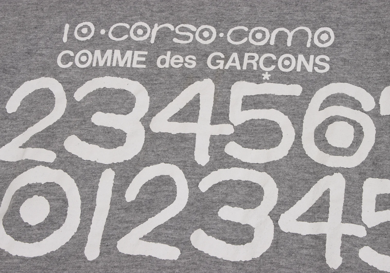 10 Corso Como COMME des GARCONS Logo Printed T Shirt Grey S