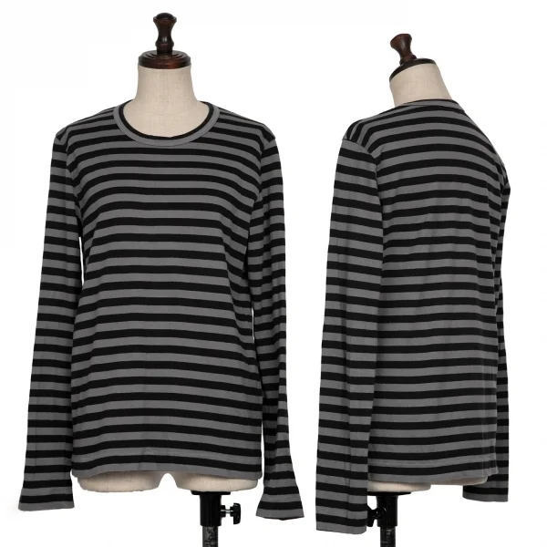 COMME des GARCONS Dyed Stripe T Shirt Grey,Black M K-134730_001