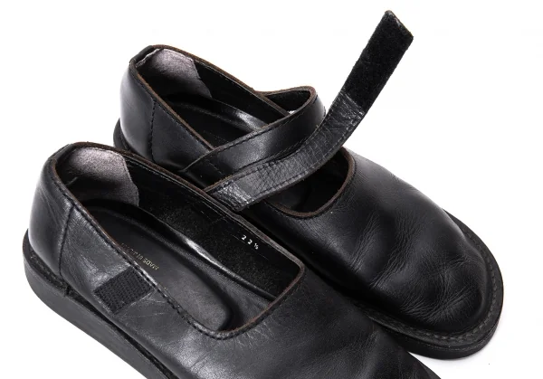 トリココムデギャルソンtricot COMME des GARCONS レザーストラップシューズ 黒22.5 K-134741_010