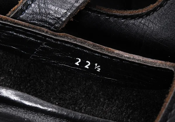 トリココムデギャルソンtricot COMME des GARCONS レザーストラップシューズ 黒22.5 K-134741_011