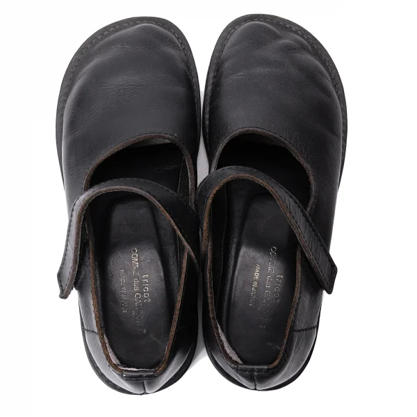 トリココムデギャルソンtricot COMME des GARCONS レザーストラップシューズ 黒22.5 K-134741_006