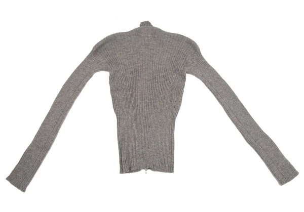 ゴルチエトゥーザパワーオブトゥーGAULTIER2 フロントパッチアルパカドライバーズニット グレー茶M K-134745_010