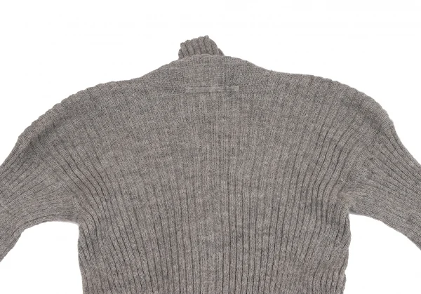 ゴルチエトゥーザパワーオブトゥーGAULTIER2 フロントパッチアルパカドライバーズニット グレー茶M K-134745_011