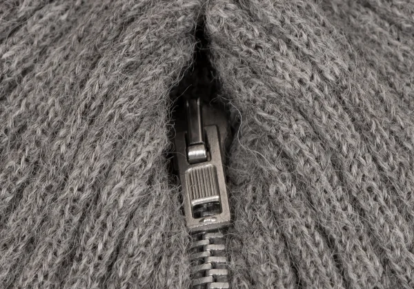 ゴルチエトゥーザパワーオブトゥーGAULTIER2 フロントパッチアルパカドライバーズニット グレー茶M K-134745_004