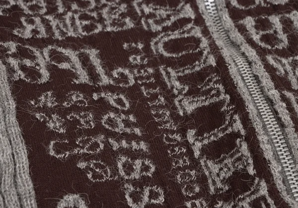 ゴルチエトゥーザパワーオブトゥーGAULTIER2 フロントパッチアルパカドライバーズニット グレー茶M K-134745_008