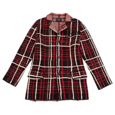 Jean-Paul GAULTIER HOMME Check Wool Knit Jacket