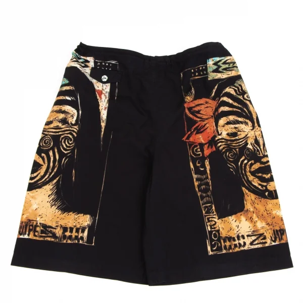 Jean Paul GAULTIER HOMME Native Printed Cotton Shorts Black 48 K-134762_001