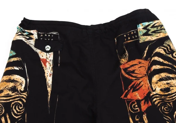 Jean Paul GAULTIER HOMME Native Printed Cotton Shorts K-134762_002