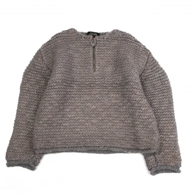 Jean Paul GAULTIER MAILLE Glitter Painted Zip Neck Knit