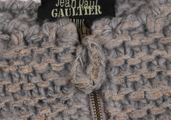 Jean Paul GAULTIER MAILLE Glitter Painted Zip Neck Knit K-134764_003