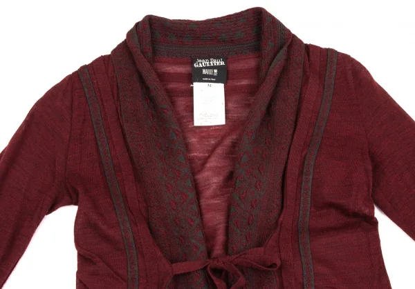 Jean Paul GAULTIER MAILLE FEMME Native Jacquard Cardigan K-134765_003
