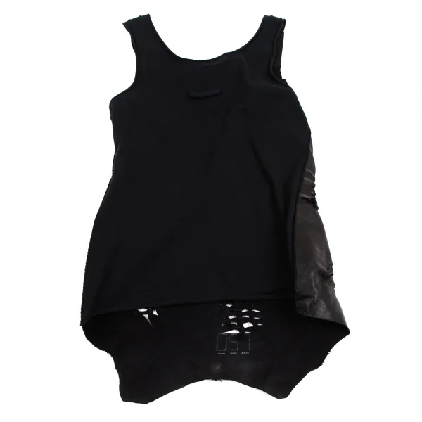 Jean Paul GAULTIER MAILLE FEMME Front Leather Sleeveless K-134769_011