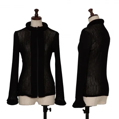 ジャンポールゴルチエ ファムJean Paul GAULTIER FEMME リングデザインメッシュジップニット