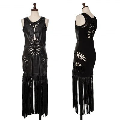Jean Paul GAULTIER FEMME Front Leather Sleeveless Dress