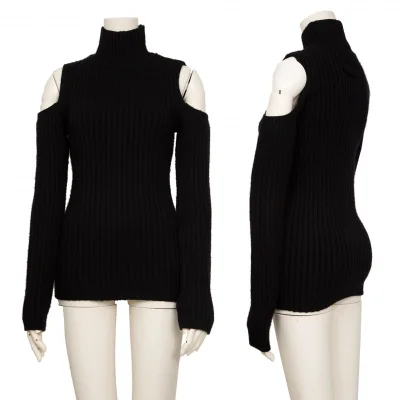Jean Paul GAULTIER CLASSIQUE Turtle Neck Open Shoulder Knit