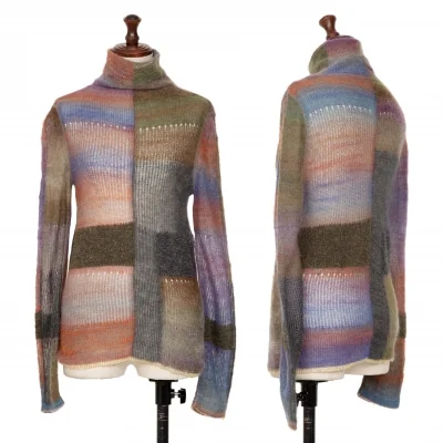 ISSEY MIYAKE HaaT Multi Color Mohair Knit Sweater